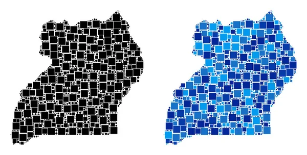 Blue Version nokta Uganda Haritası