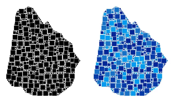 Blue Version nokta Uruguay Haritası