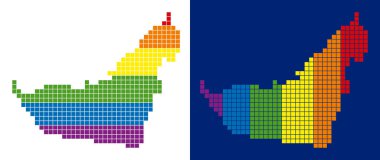 Arap Emirlikleri harita noktalı spektrum piksel