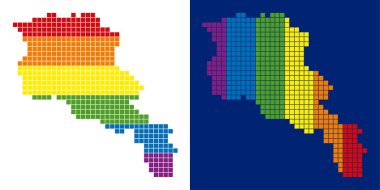 Ermenistan harita noktalı spektrum piksel