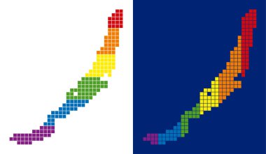 Spektrum piksel Baykal Gölü harita noktalı