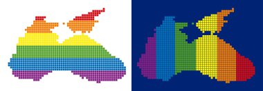 Spektrum piksel Karadeniz harita noktalı