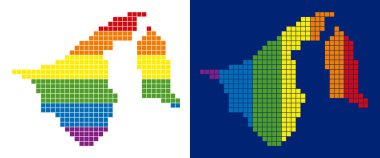 Brunei harita noktalı spektrum piksel