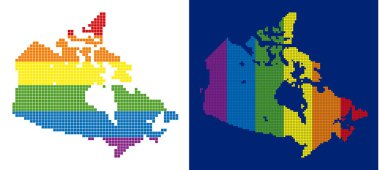 Kanada harita noktalı spektrum piksel