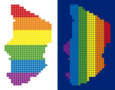 Chad harita noktalı spektrum piksel