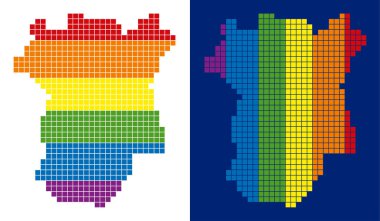 Spektrum piksel Çeçenistan harita noktalı