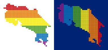 Spektrum piksel Kosta Rika harita noktalı