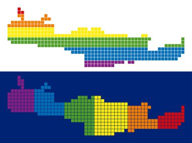 Spektrum piksel Girit Adası harita noktalı