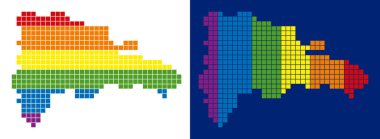 Dominik Cumhuriyeti harita noktalı spektrum piksel