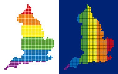 İngiltere harita noktalı spektrum piksel