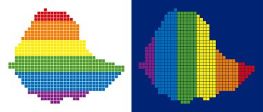 Etiyopya Haritası noktalı spektrum piksel