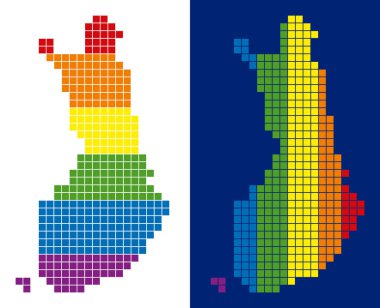 Finlandiya Haritası noktalı spektrum piksel