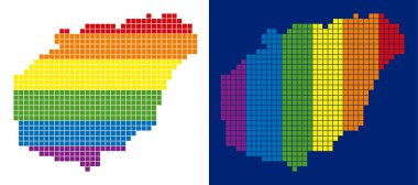 Spektrum piksel Hainan Adası harita noktalı