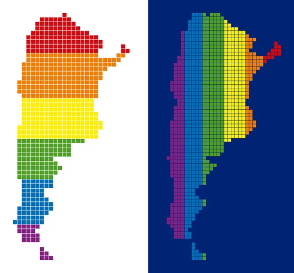 Spektrum pikseli rozsianych mapę Argentyna — Wektor stockowy