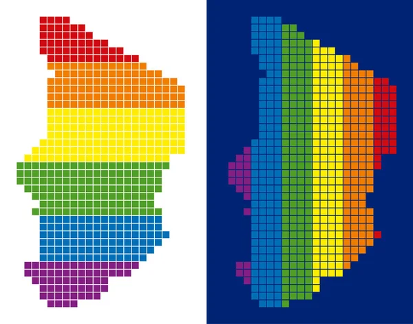 Chad harita noktalı spektrum piksel