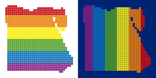Mısır harita noktalı spektrum piksel