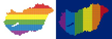 Macaristan Haritası noktalı spektrum piksel