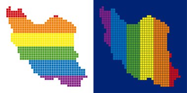 Iran harita noktalı spektrum piksel