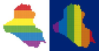 Irak harita noktalı spektrum piksel