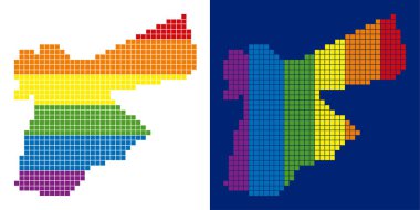 Spektrum piksel Jordan Map noktalı
