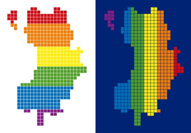 Koh Tao Tayland ada Haritası noktalı spektrum piksel