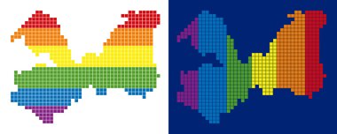 Leningrad Oblast Harita noktalı spektrum piksel