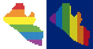 Liberya Haritası noktalı spektrum piksel