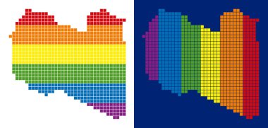 Libya harita noktalı spektrum piksel