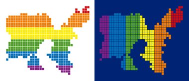 Limnos Yunan Adası harita noktalı spektrum piksel