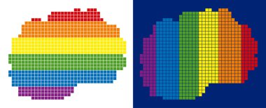 Spektrum piksel Makedonia harita noktalı