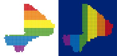 Mali harita noktalı spektrum piksel