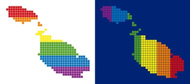 Spektrum piksel Malta Island harita noktalı