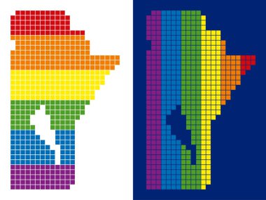 Spektrum piksel Manitoba Eyaleti harita noktalı