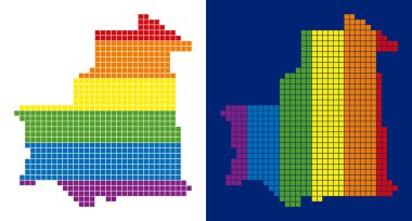 Moritanya Haritası noktalı spektrum piksel