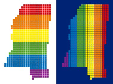 Mississippi State harita noktalı spektrum piksel