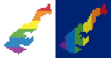 Monako Haritası noktalı spektrum piksel