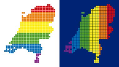 Hollanda harita noktalı spektrum piksel