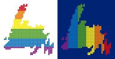Spektrum piksel Newfoundland Adası harita noktalı