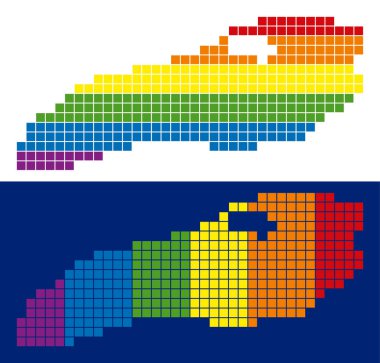 Spektrum piksel Ontario Gölü harita noktalı