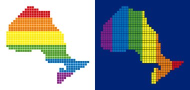 Spektrum piksel Ontario Eyaleti harita noktalı