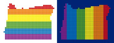 Oregon State harita noktalı spektrum piksel