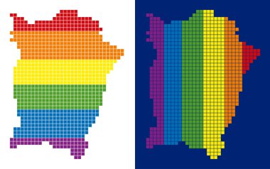 Spektrum piksel Penang Adası harita noktalı