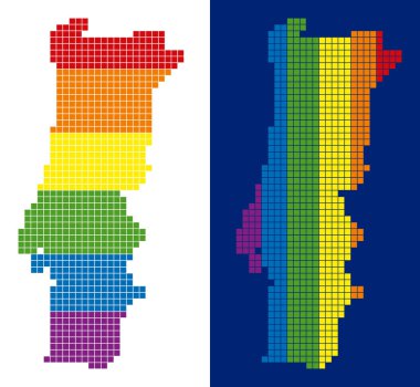 Portekiz harita noktalı spektrum piksel