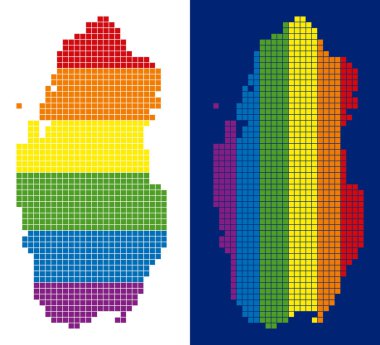 Katar harita noktalı spektrum piksel