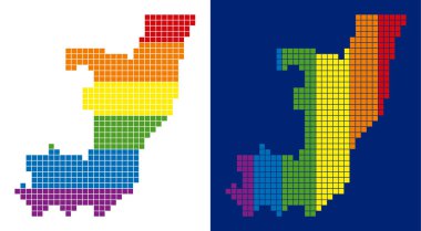 Cumhuriyeti Kongo Haritası noktalı spektrum piksel