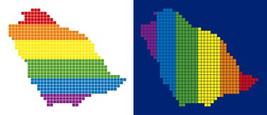 Suudi Arabistan harita noktalı spektrum piksel