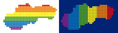 Slovakya harita noktalı spektrum piksel