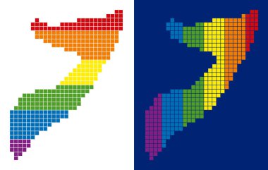 Somali haritası noktalı spektrum piksel