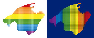 Spektrum piksel İspanya Mallorca ada Haritası noktalı