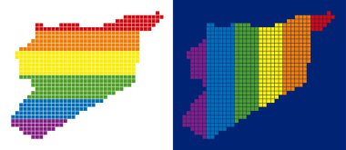 Suriye harita noktalı spektrum piksel